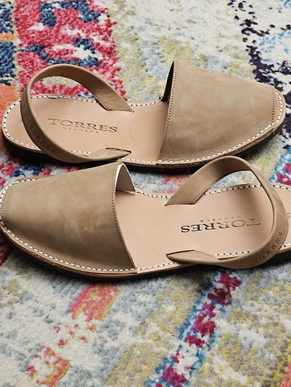 Torres Menorca Menorquinas Sandals Mens Size EU 44 / US 11 Tan Leather